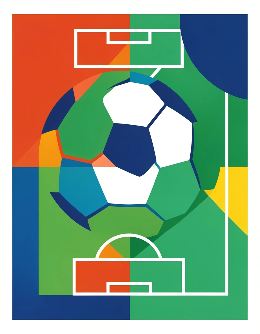 soccer poster — geometric 2 (free download)