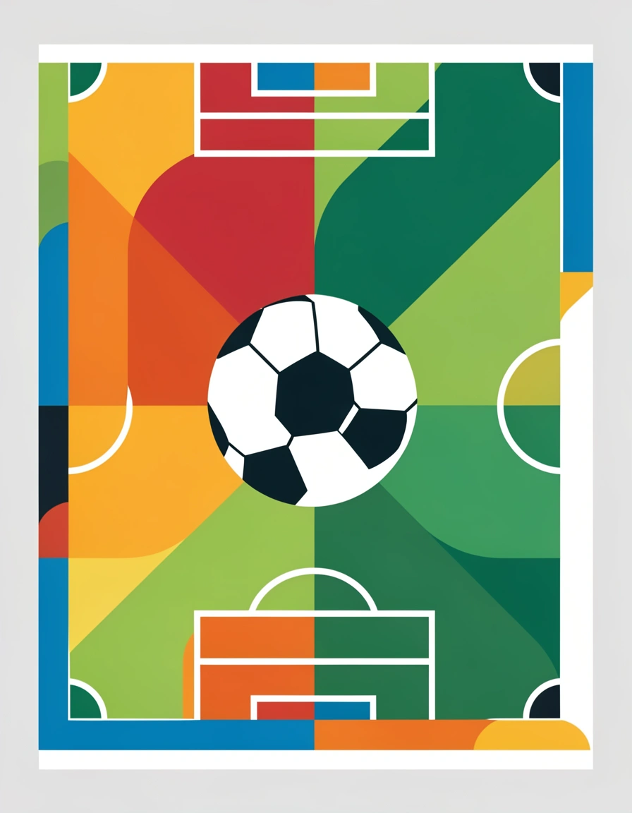 soccer poster — geometric 3 (free download)