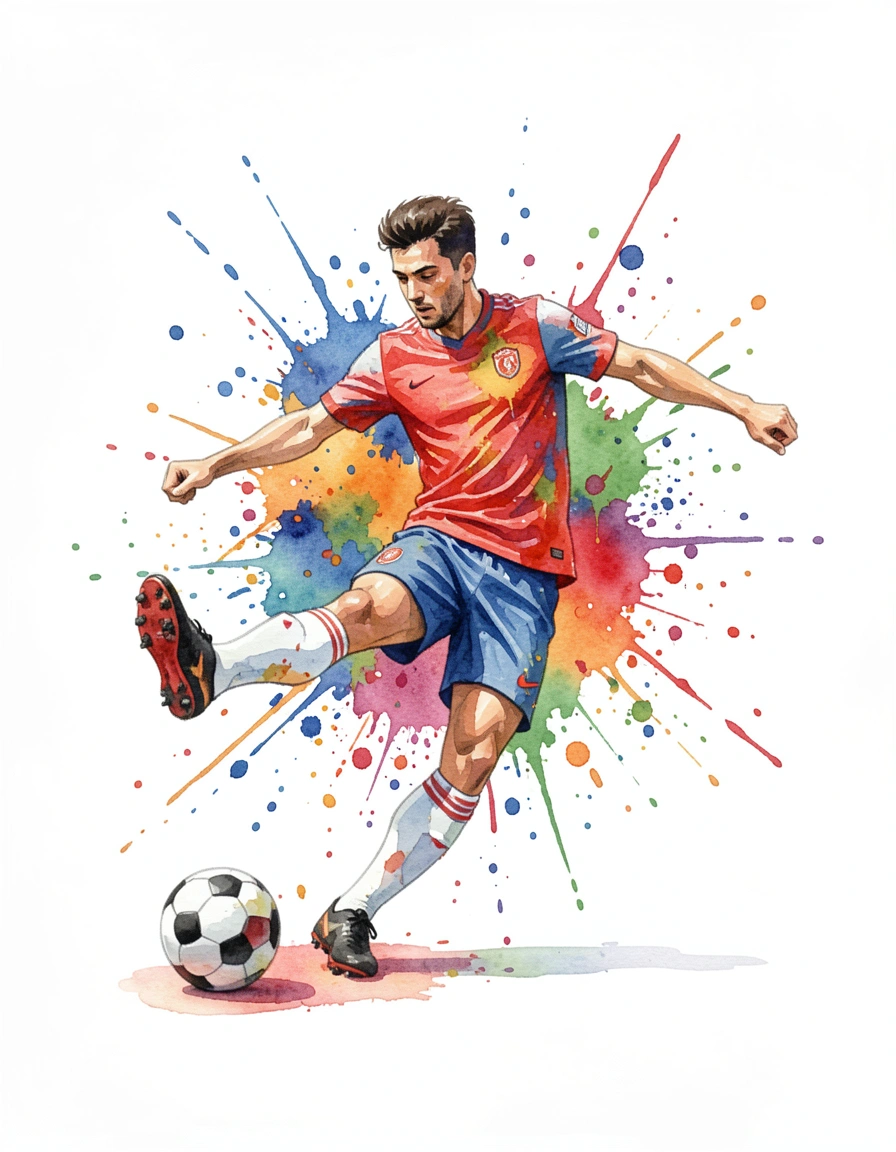 soccer poster — watercolor 1 (free download)