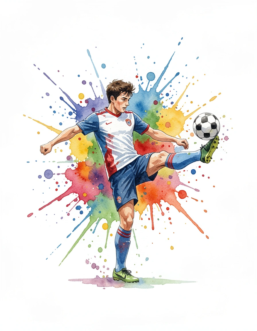 soccer poster — watercolor 2 (free download)