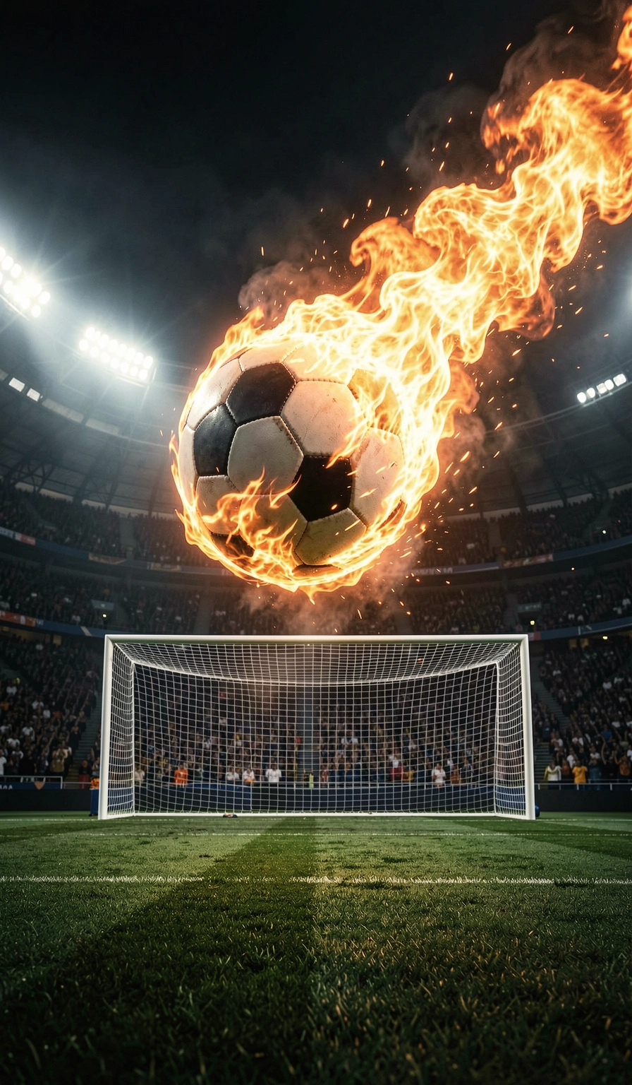 soccer wallpaper — ball fire 2 (free download)