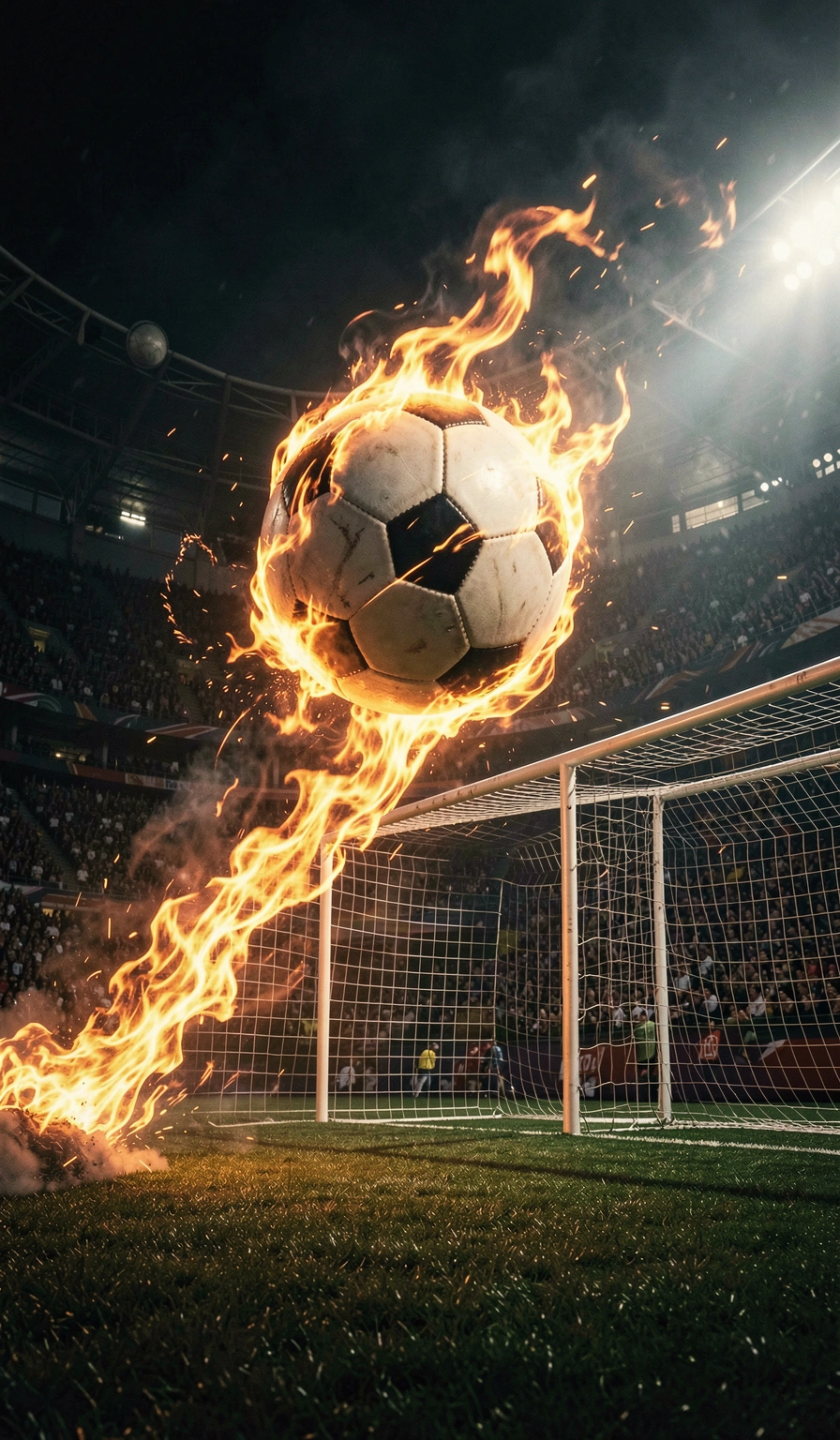soccer wallpaper — ball fire 3 (free download)
