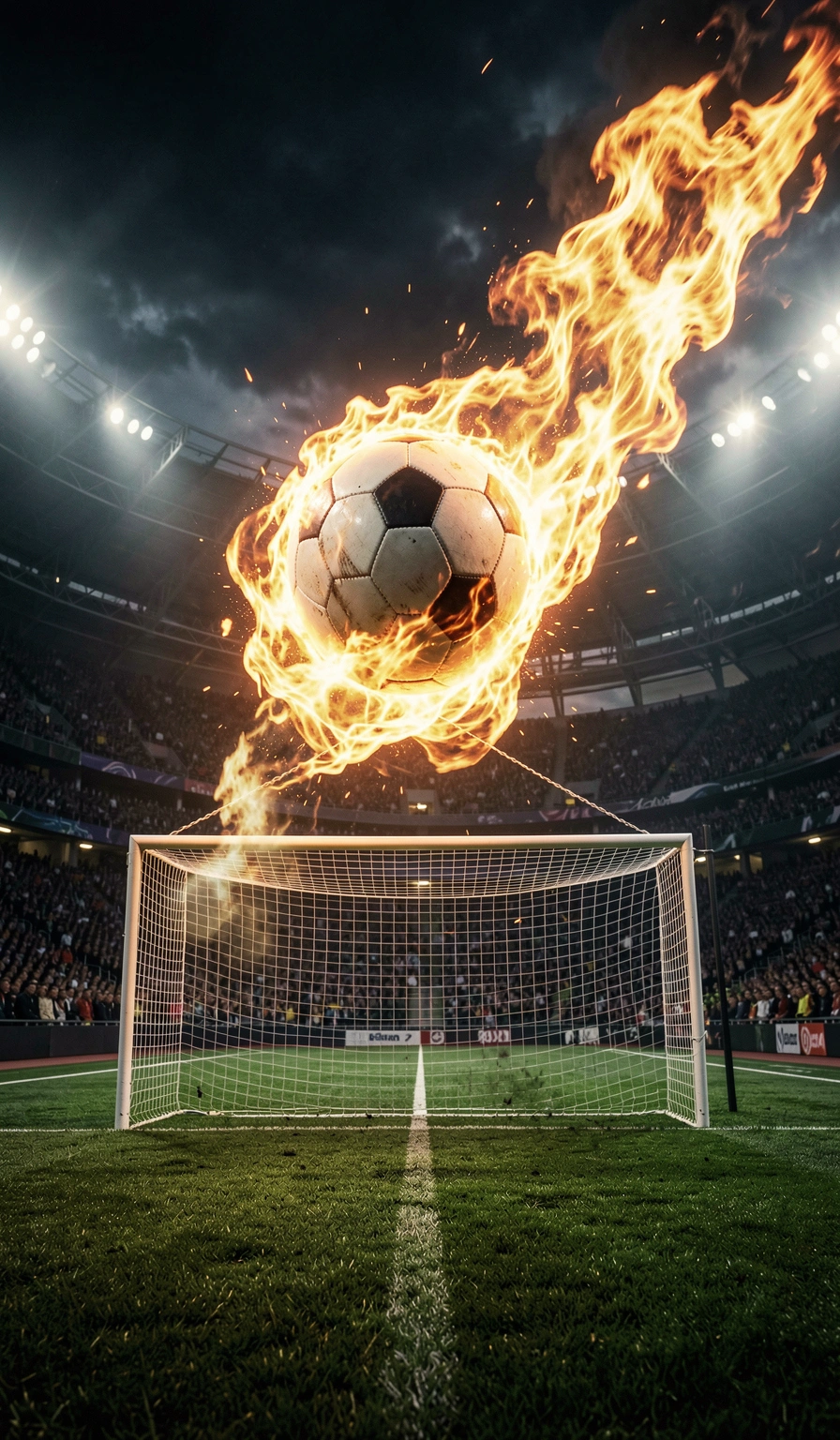 soccer wallpaper — ball fire 4 (free download)