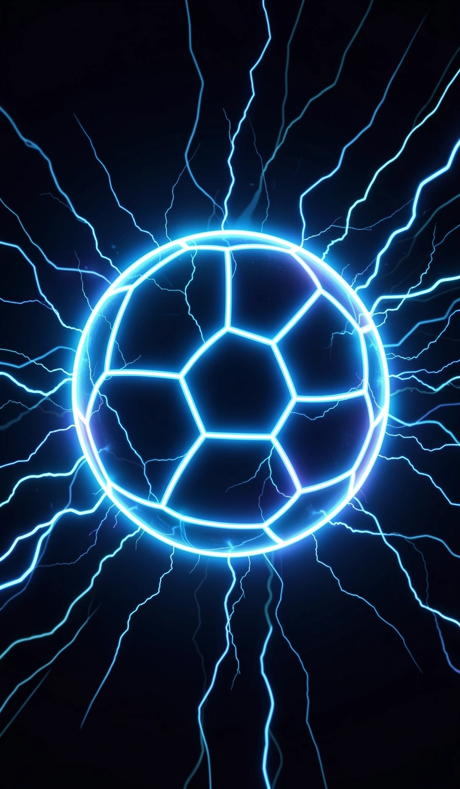 soccer wallpaper — neon ball 3 (free download)