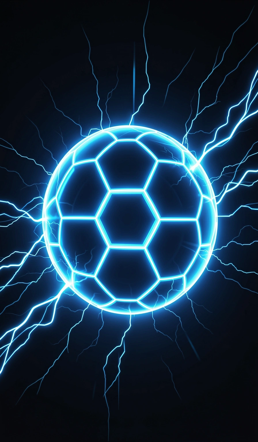 soccer wallpaper — neon ball 4 (free download)
