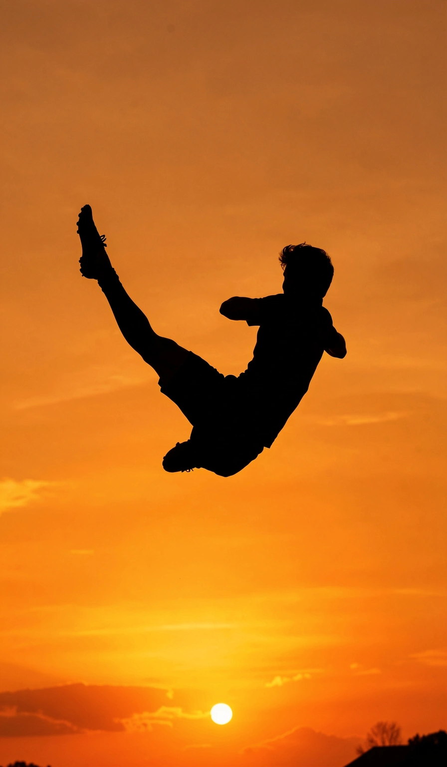 soccer wallpaper — silhouette kick 2 (free download)