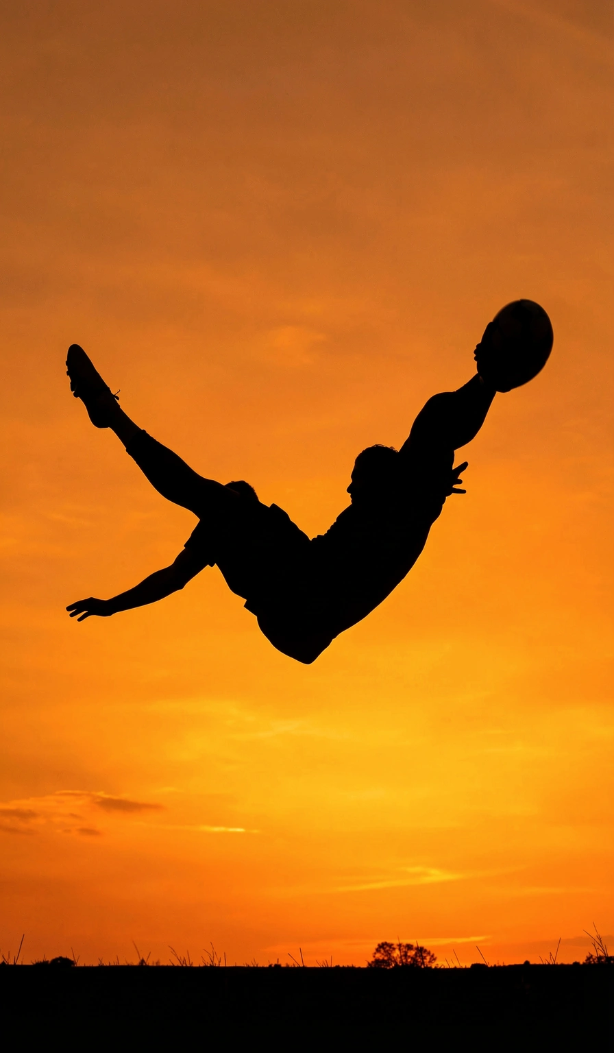 soccer wallpaper — silhouette kick 4 (free download)