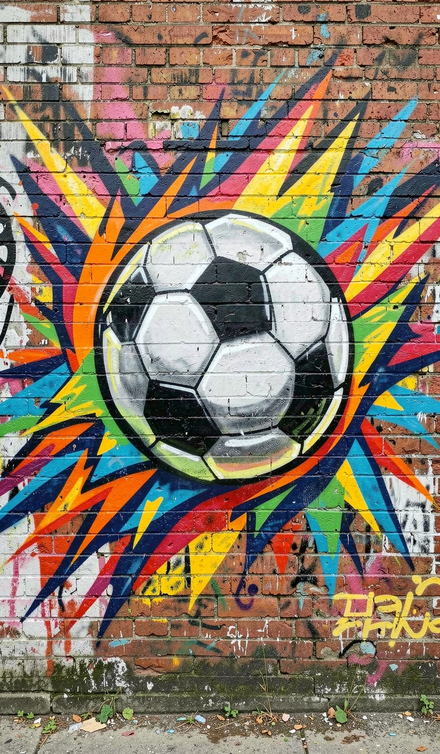 soccer wallpaper — street art 1 (free download)