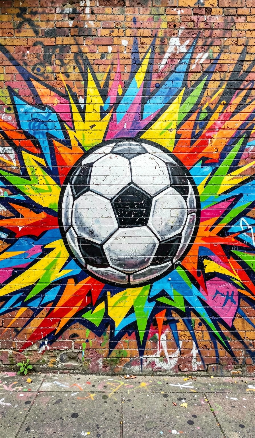 soccer wallpaper — street art 2 (free download)