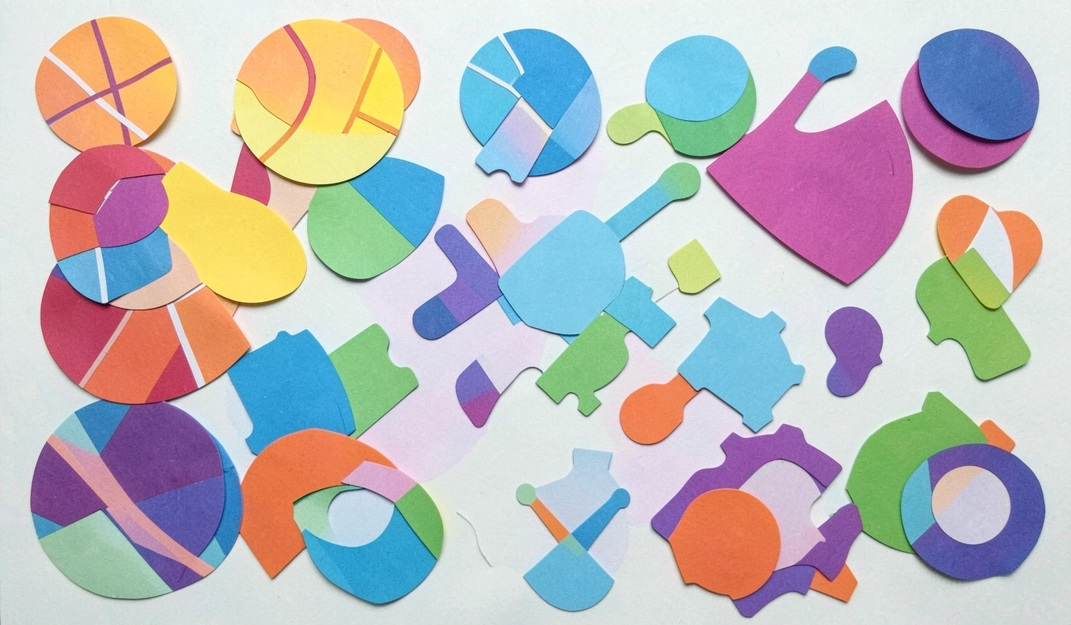 sports background — paper collage 4 (free download)