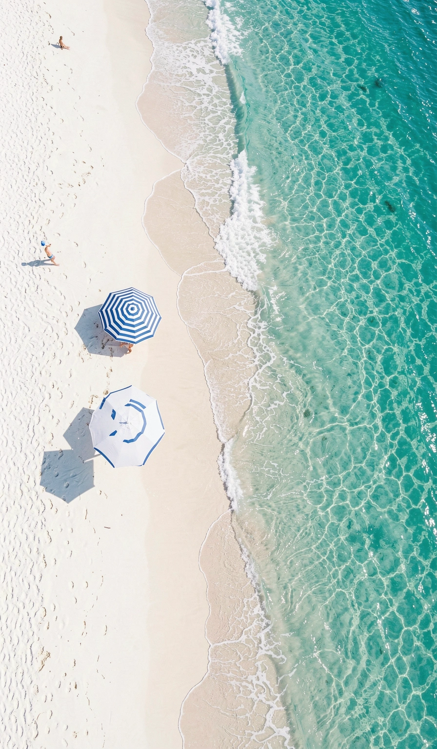 summer wallpaper — beach aerial 2 (free download)