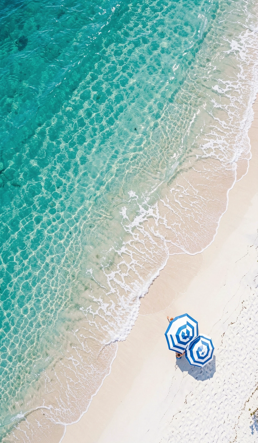 summer wallpaper — beach aerial 3 (free download)