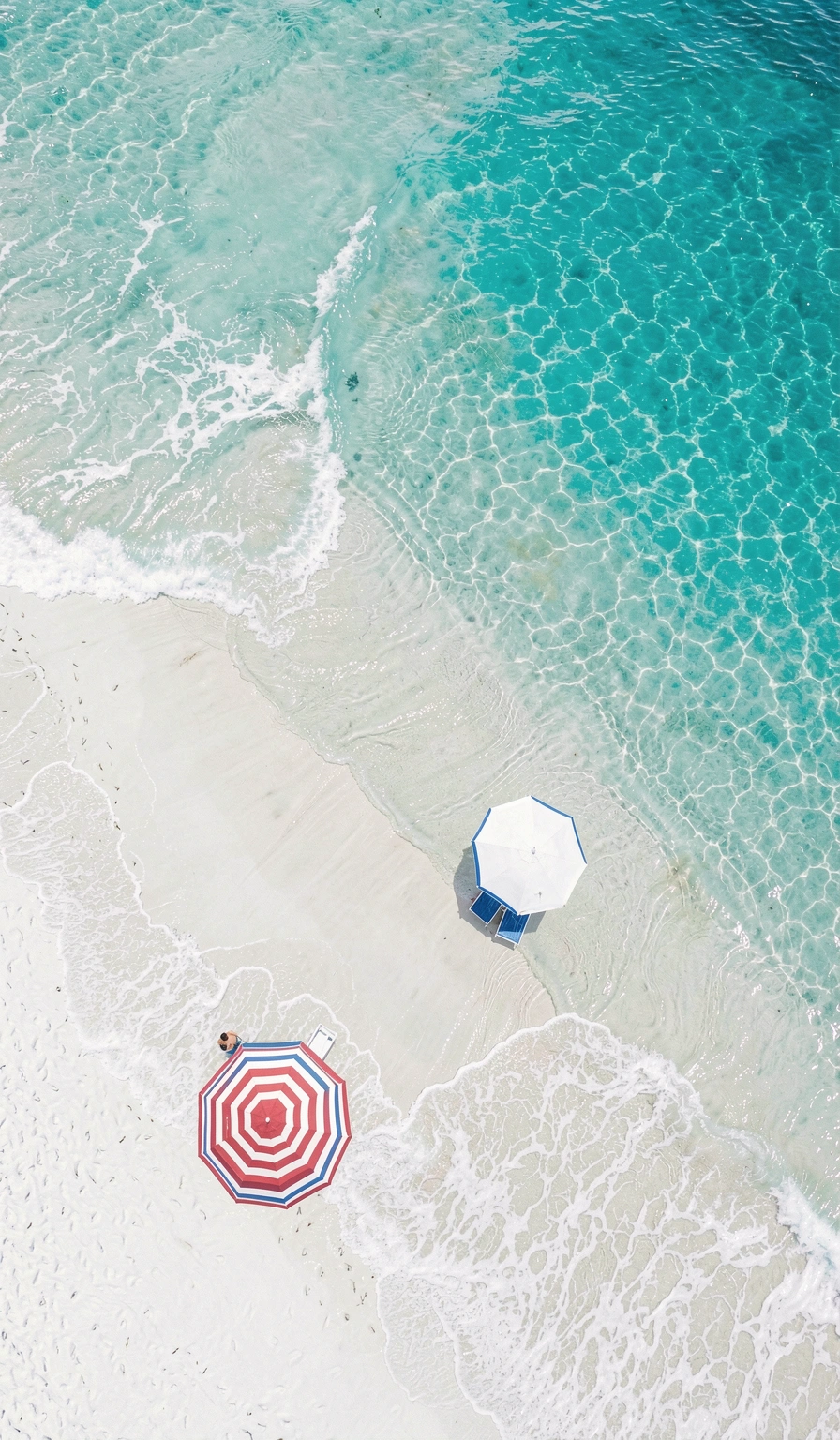 summer wallpaper — beach aerial 4 (free download)