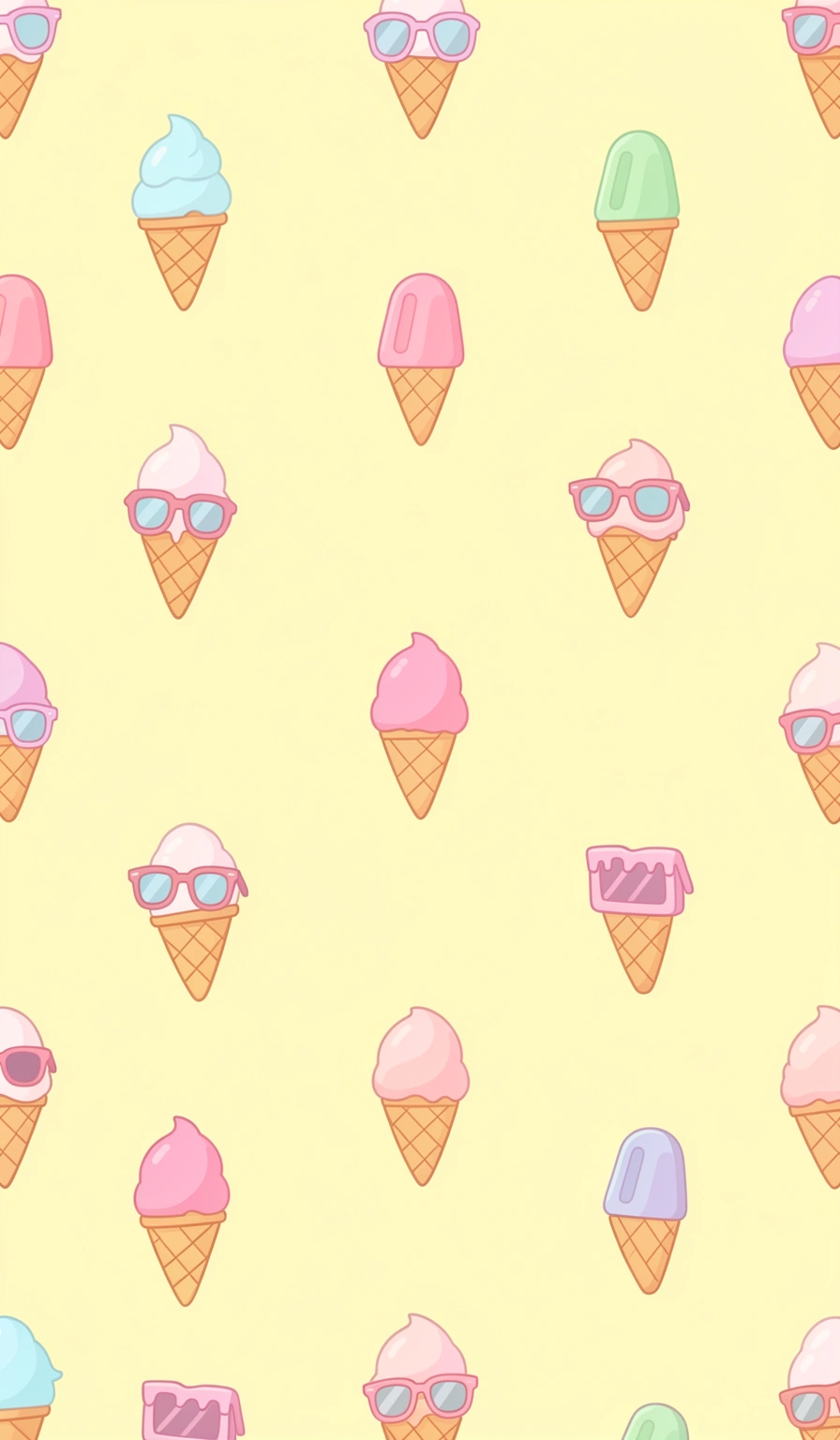 summer wallpaper — ice cream pastel 4 (free download)