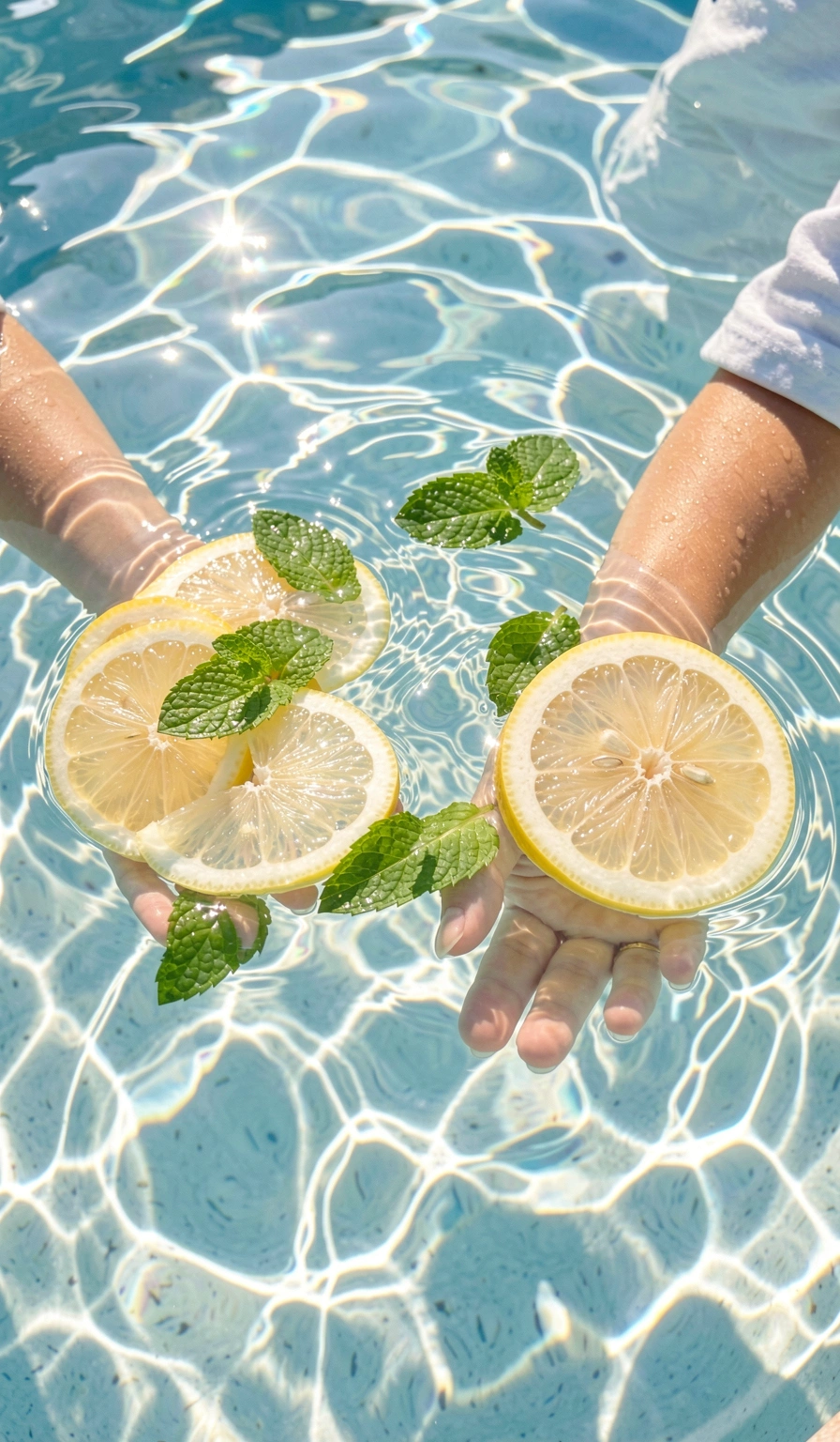 summer wallpaper — lemon pool 2 (free download)