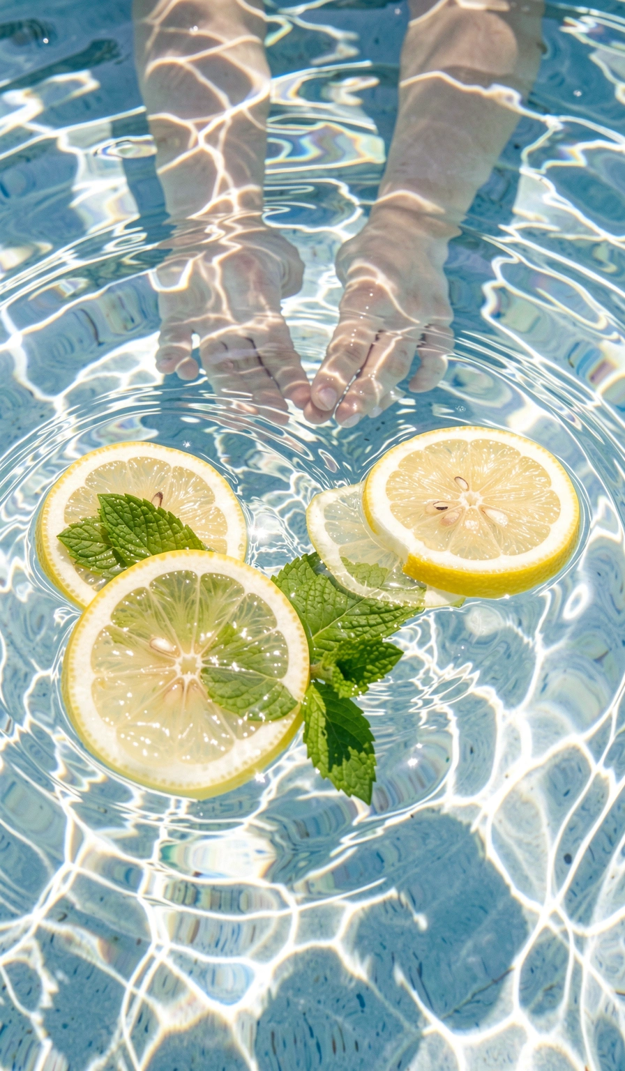 summer wallpaper — lemon pool 3 (free download)