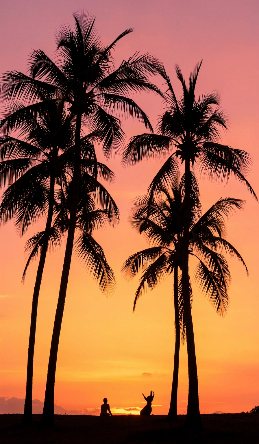 summer wallpaper — palm sunset 1 (free download)