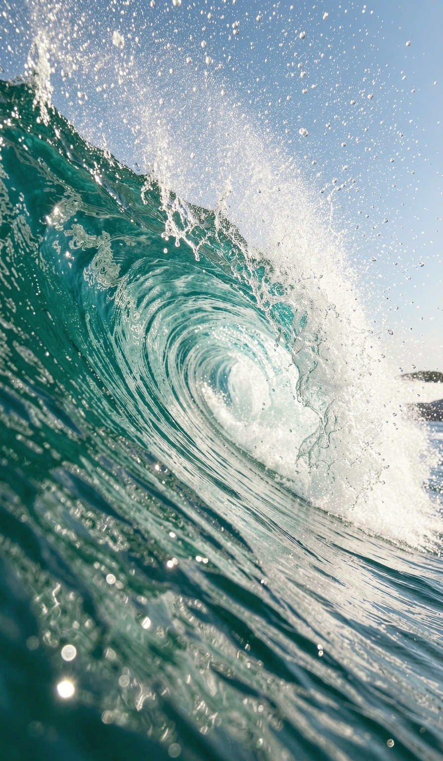 summer wallpaper — surf wave 1 (free download)