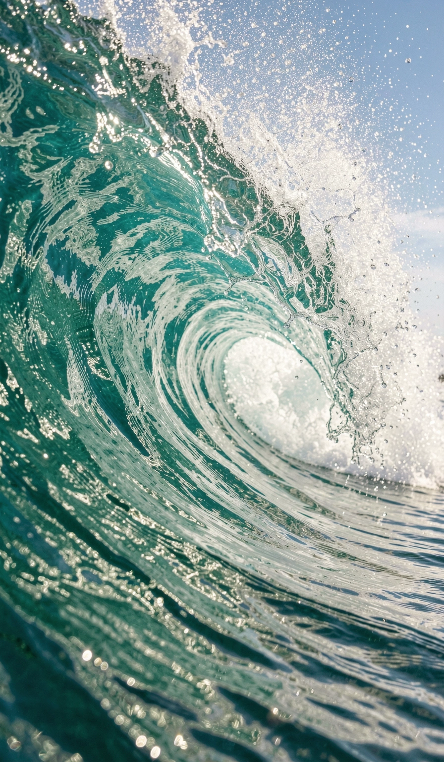 summer wallpaper — surf wave 2 (free download)