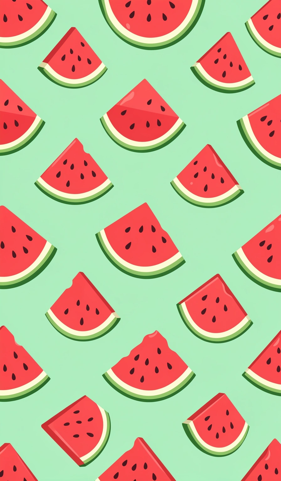 summer wallpaper — watermelon pattern 2 (free download)