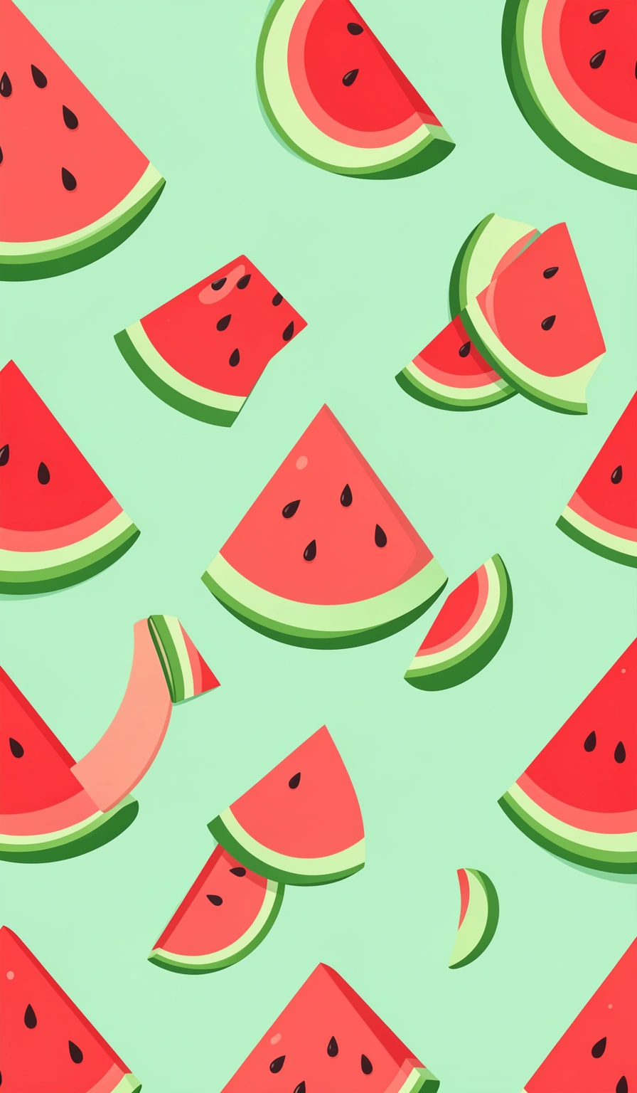 summer wallpaper — watermelon pattern 3 (free download)