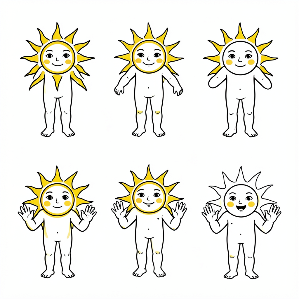 sun clipart — doodle suns 2 (free download)