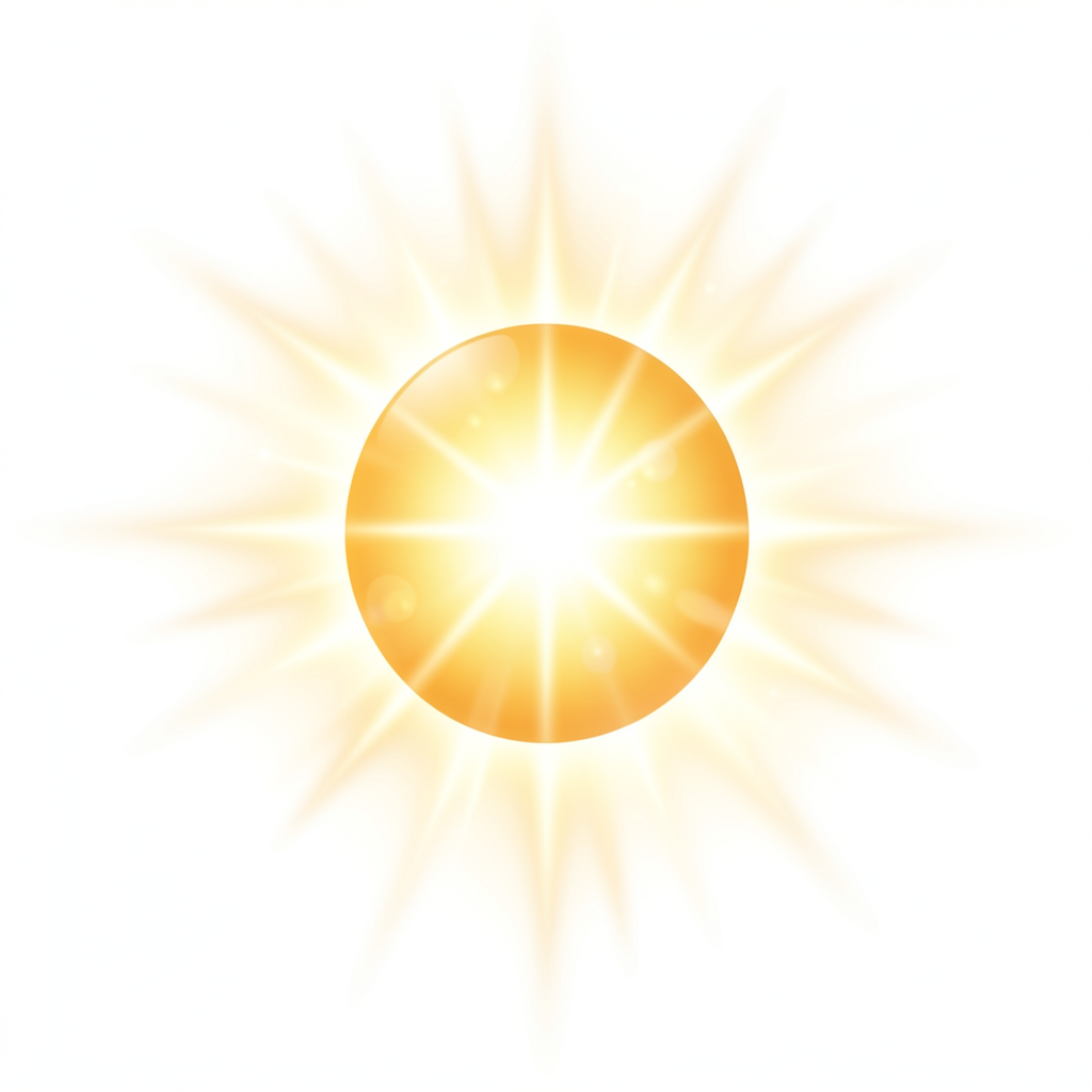 sun clipart — realistic burst 2 (free download)