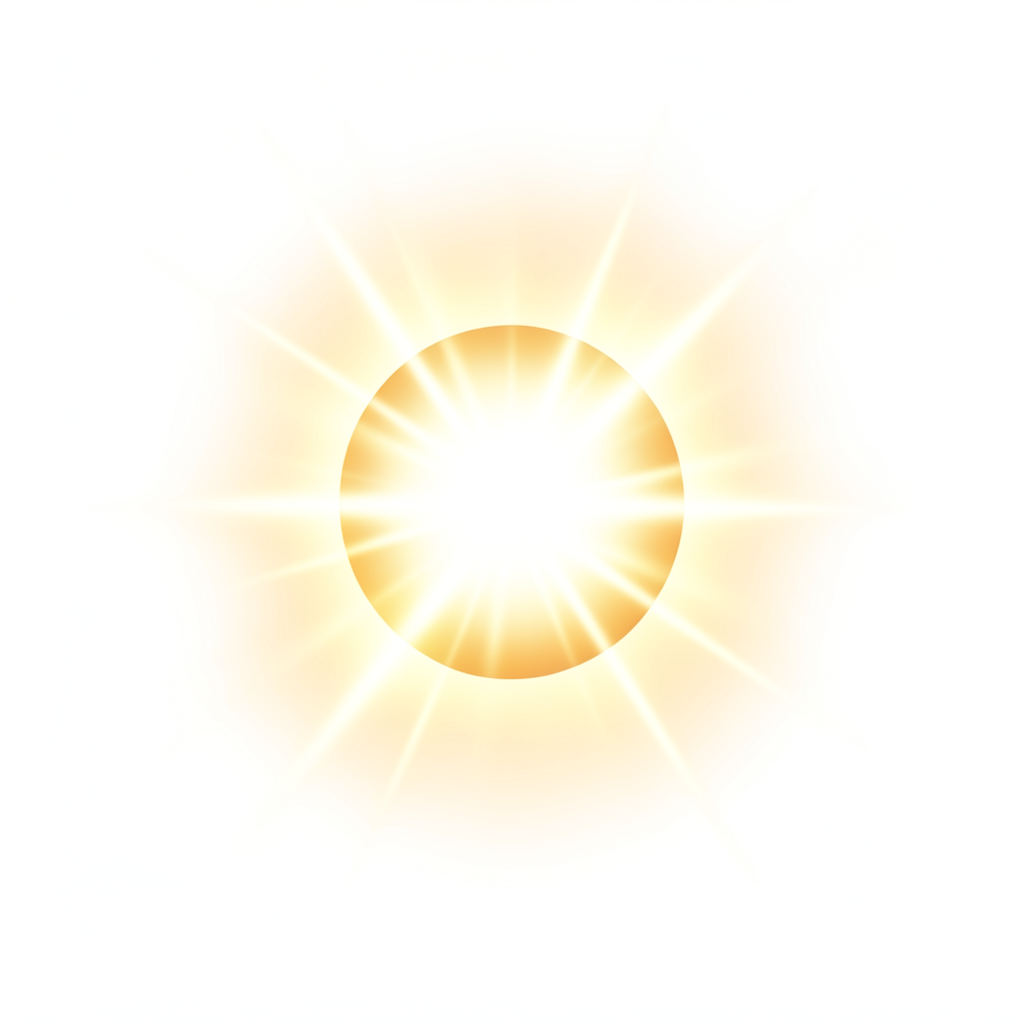 sun clipart — realistic burst 3 (free download)
