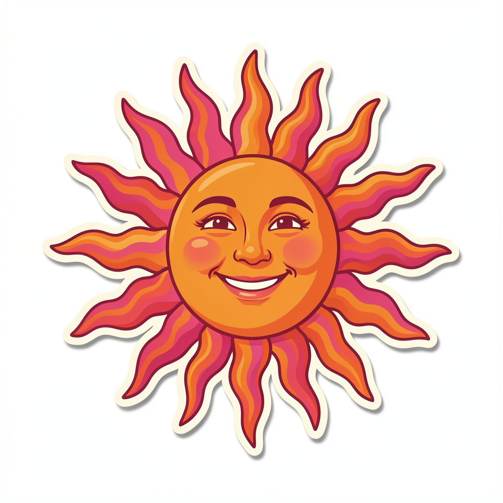 sun clipart — retro groovy 1 (free download)