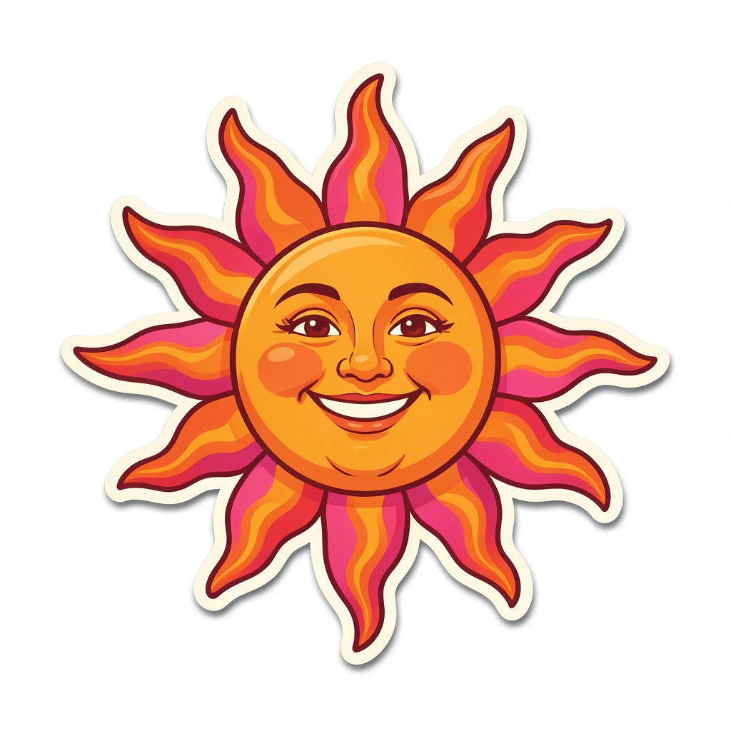 sun clipart — retro groovy 2 (free download)