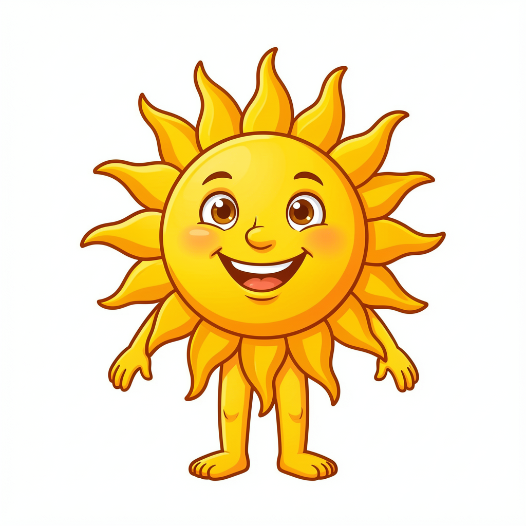 sun clipart — smiling sun 2 (free download)