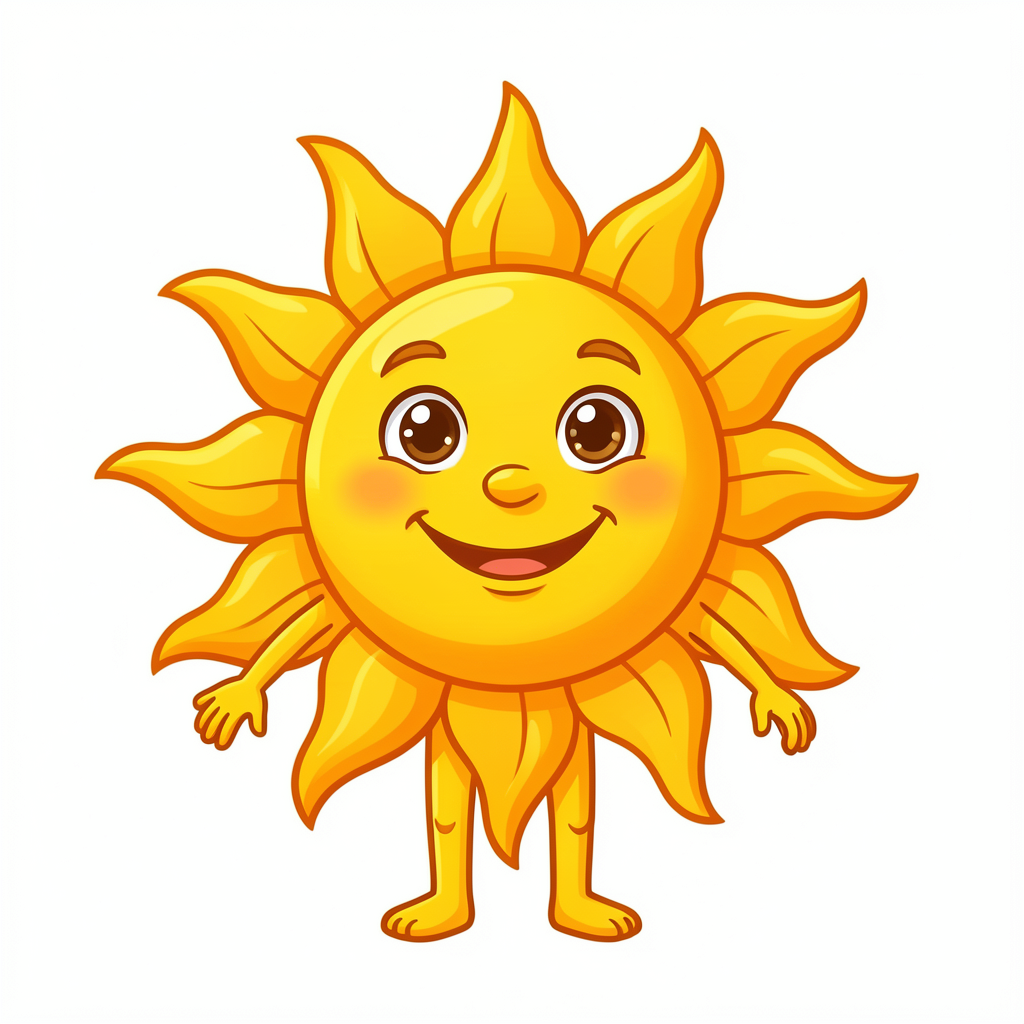 sun clipart — smiling sun 3 (free download)