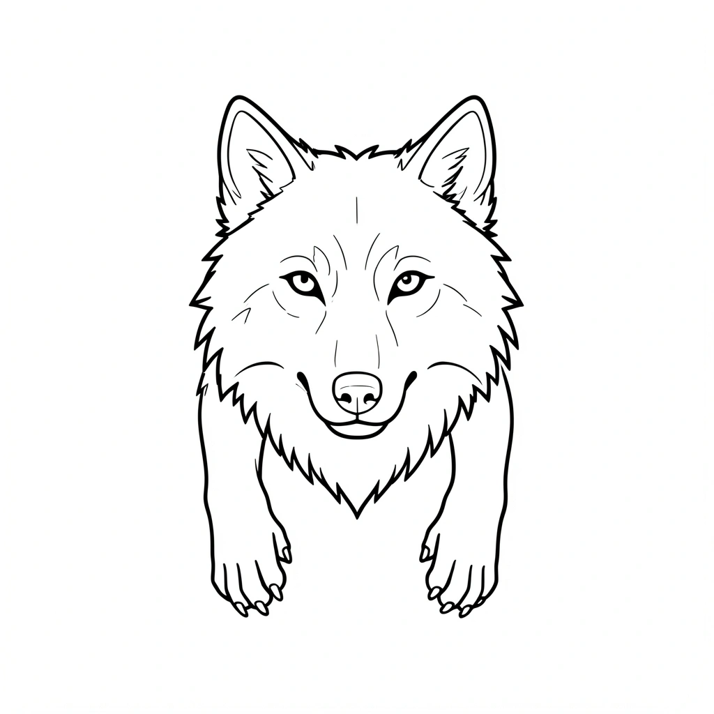 tattoo ideas for men — fineline wolf 3 (free download)