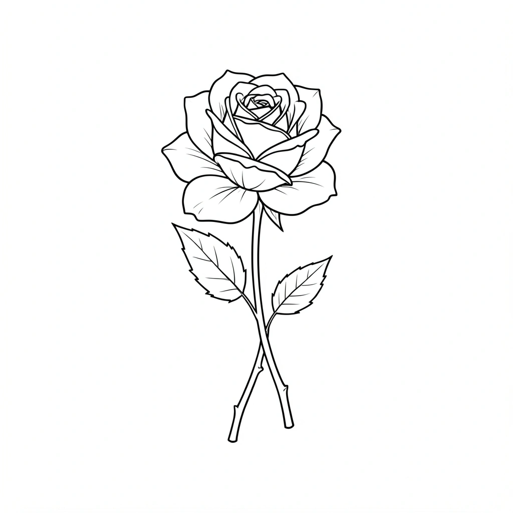 tattoo ideas for women — fineline rose 2 (free download)
