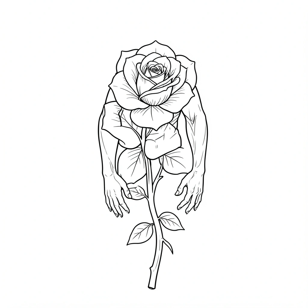 tattoo ideas for women — fineline rose 3 (free download)