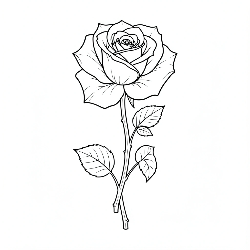 tattoo ideas for women — fineline rose 4 (free download)