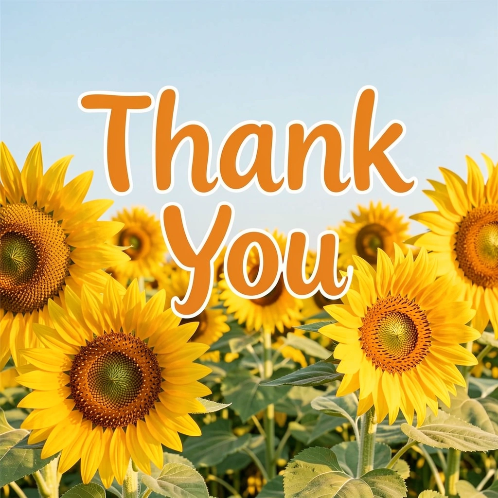 thank you images — sunflowers 2 (free download)