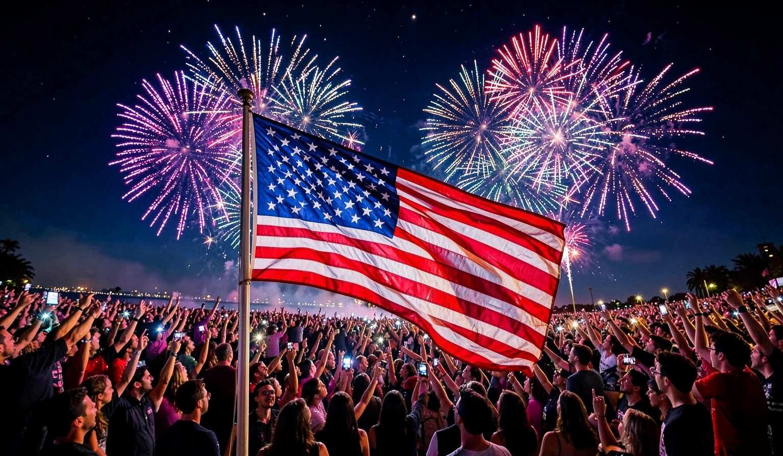 usa flag background — fireworks 2 (free download)