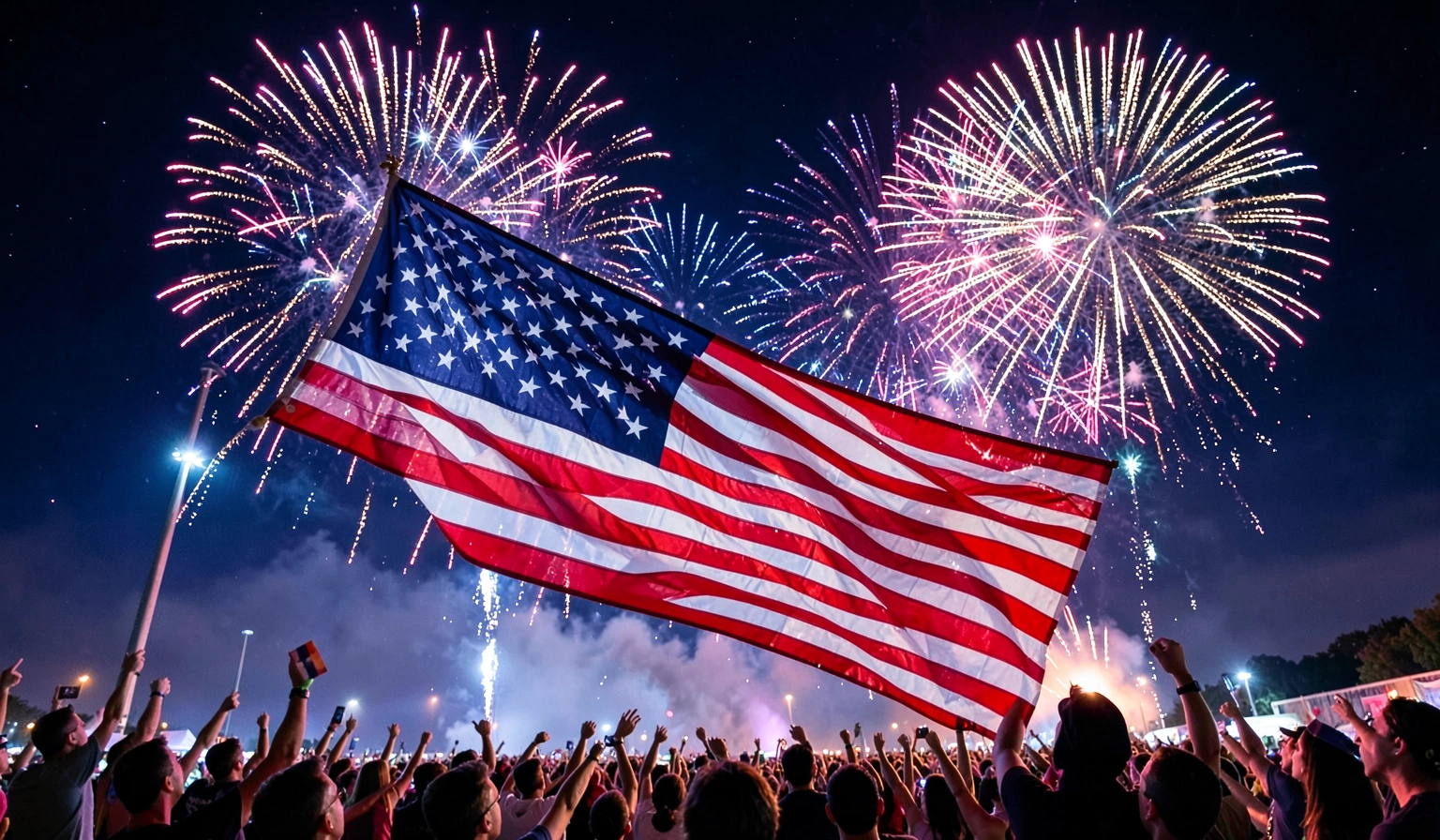 usa flag background — fireworks 3 (free download)