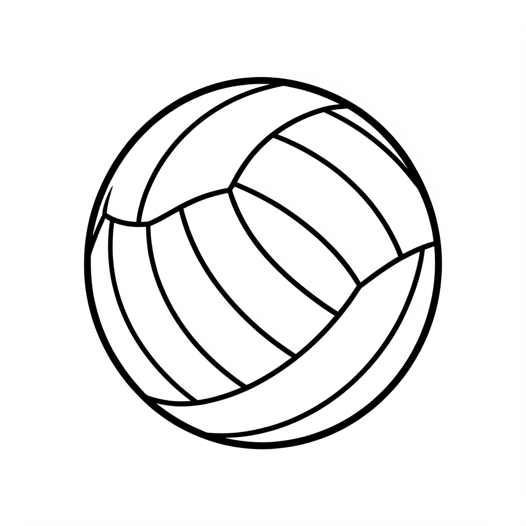 volleyball clipart — ball blackwhite 1 (free download)
