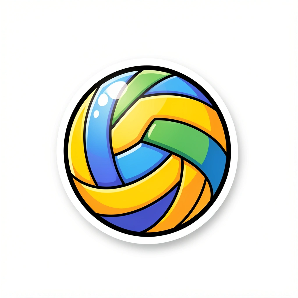 volleyball clipart — ball cartoon 1 (free download)