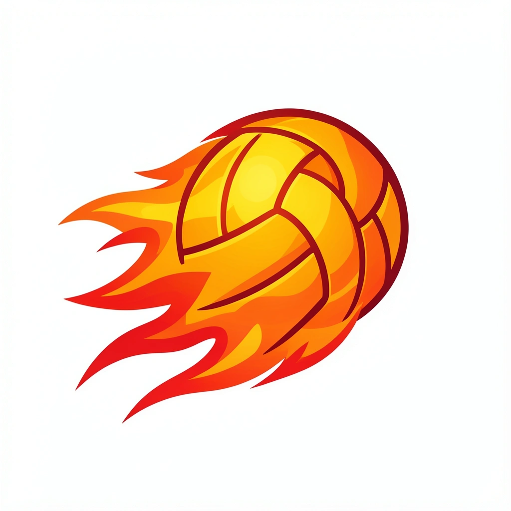 volleyball clipart — ball fire 1 (free download)