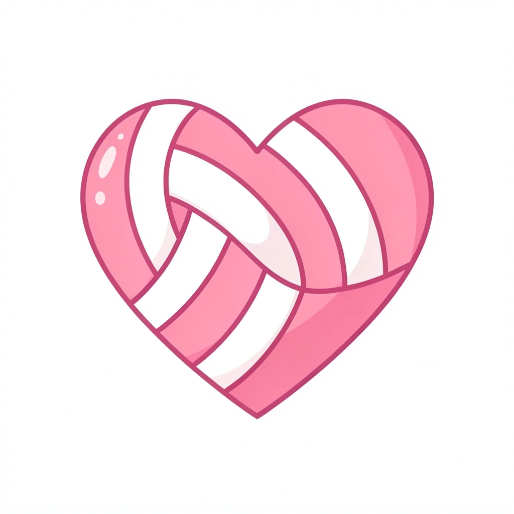 volleyball clipart — heart ball 2 (free download)