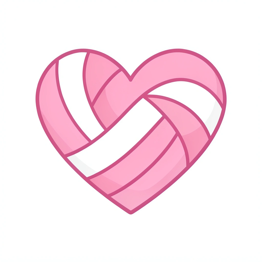 volleyball clipart — heart ball 3 (free download)