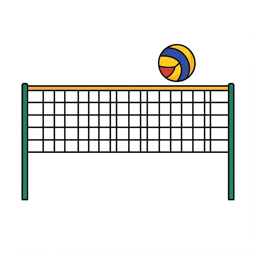 volleyball clipart — net ball 1 (free download)