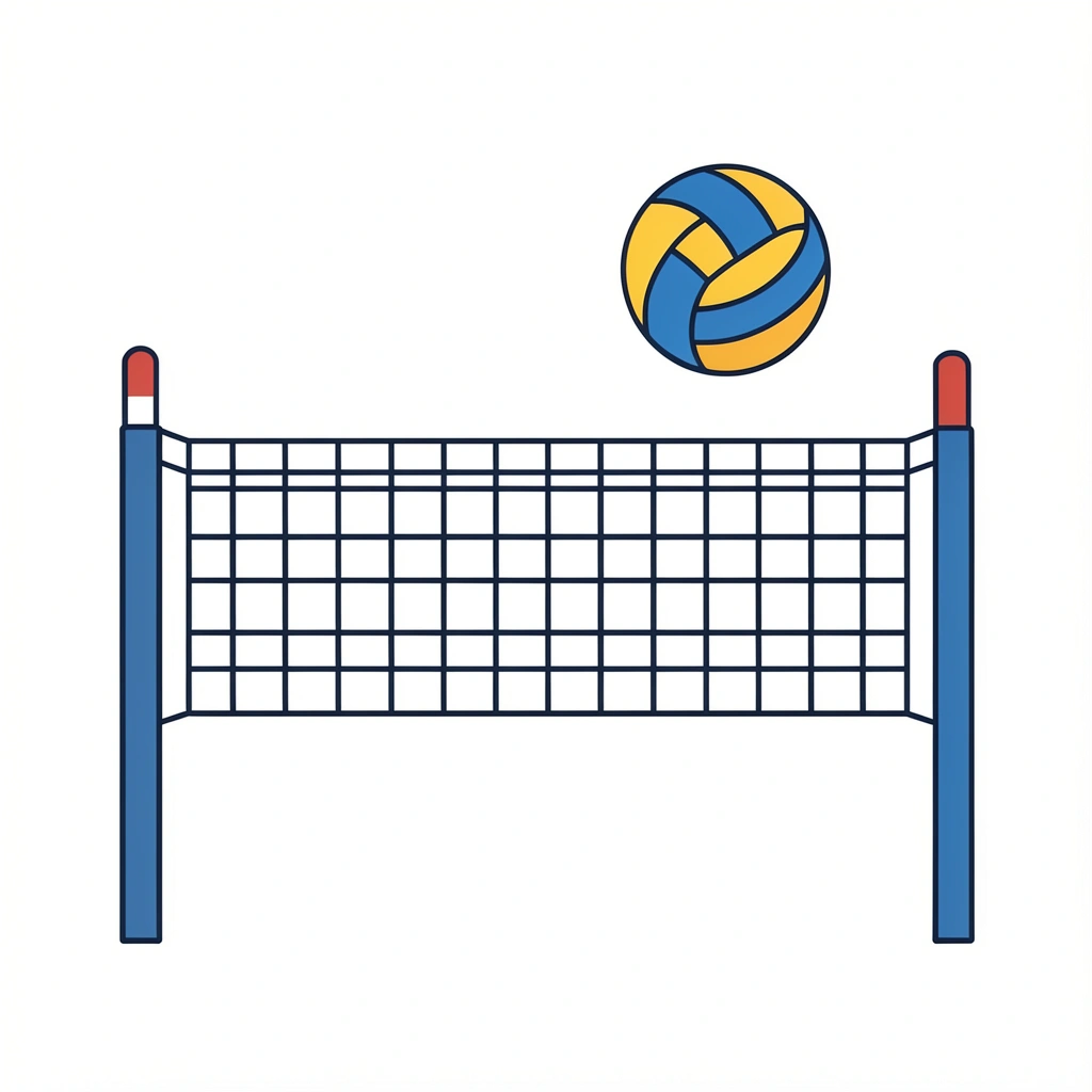 volleyball clipart — net ball 2 (free download)