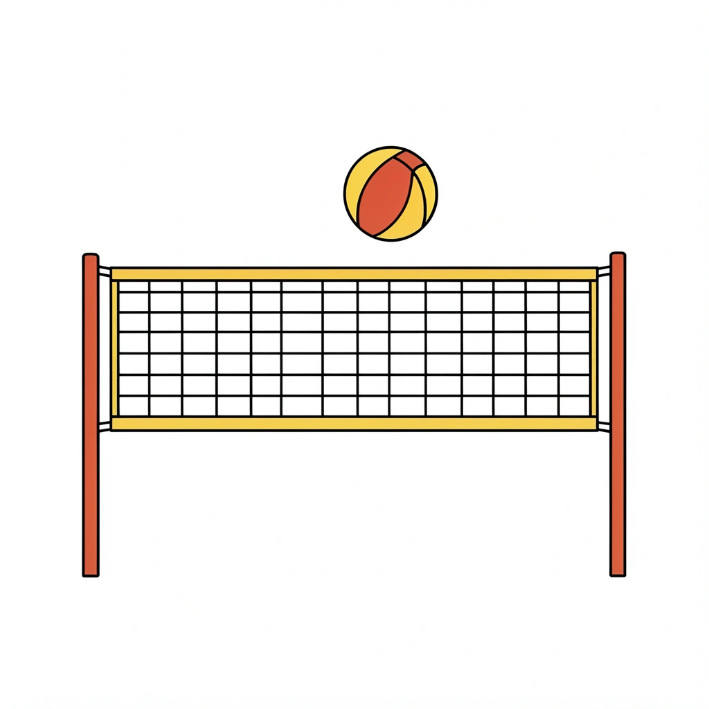 volleyball clipart — net ball 3 (free download)