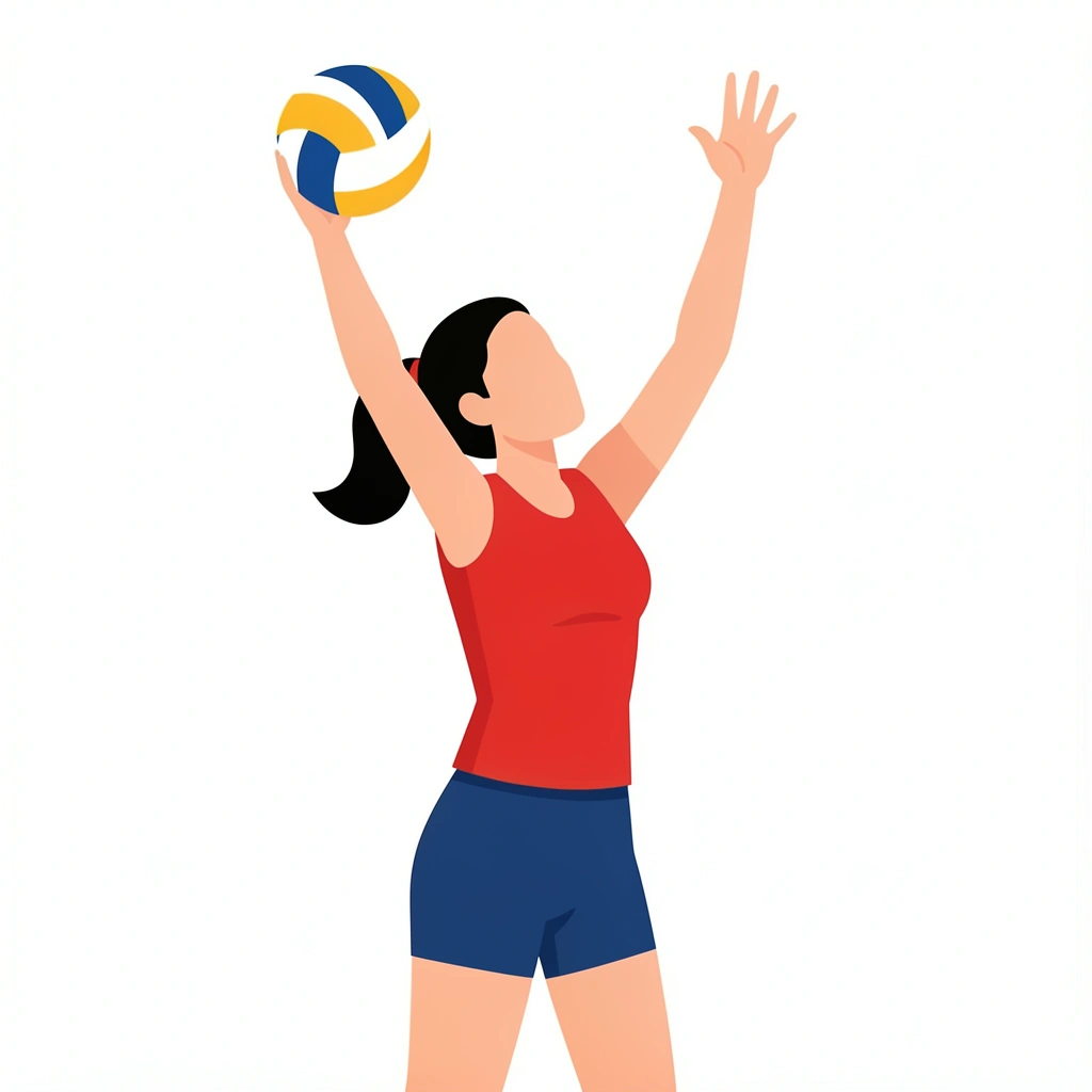 volleyball clipart — player serve 1 (free download)