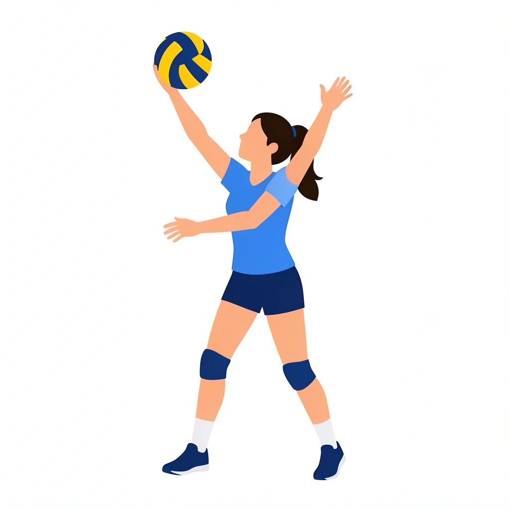 volleyball clipart — player serve 2 (free download)