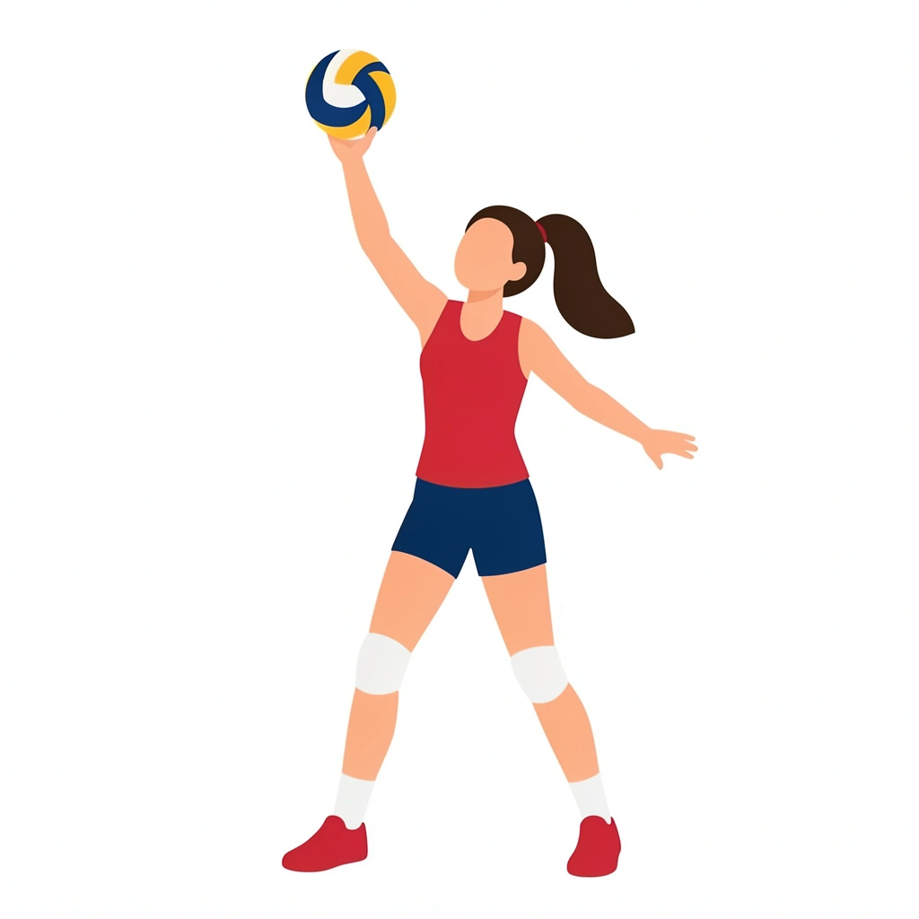 volleyball clipart — player serve 3 (free download)